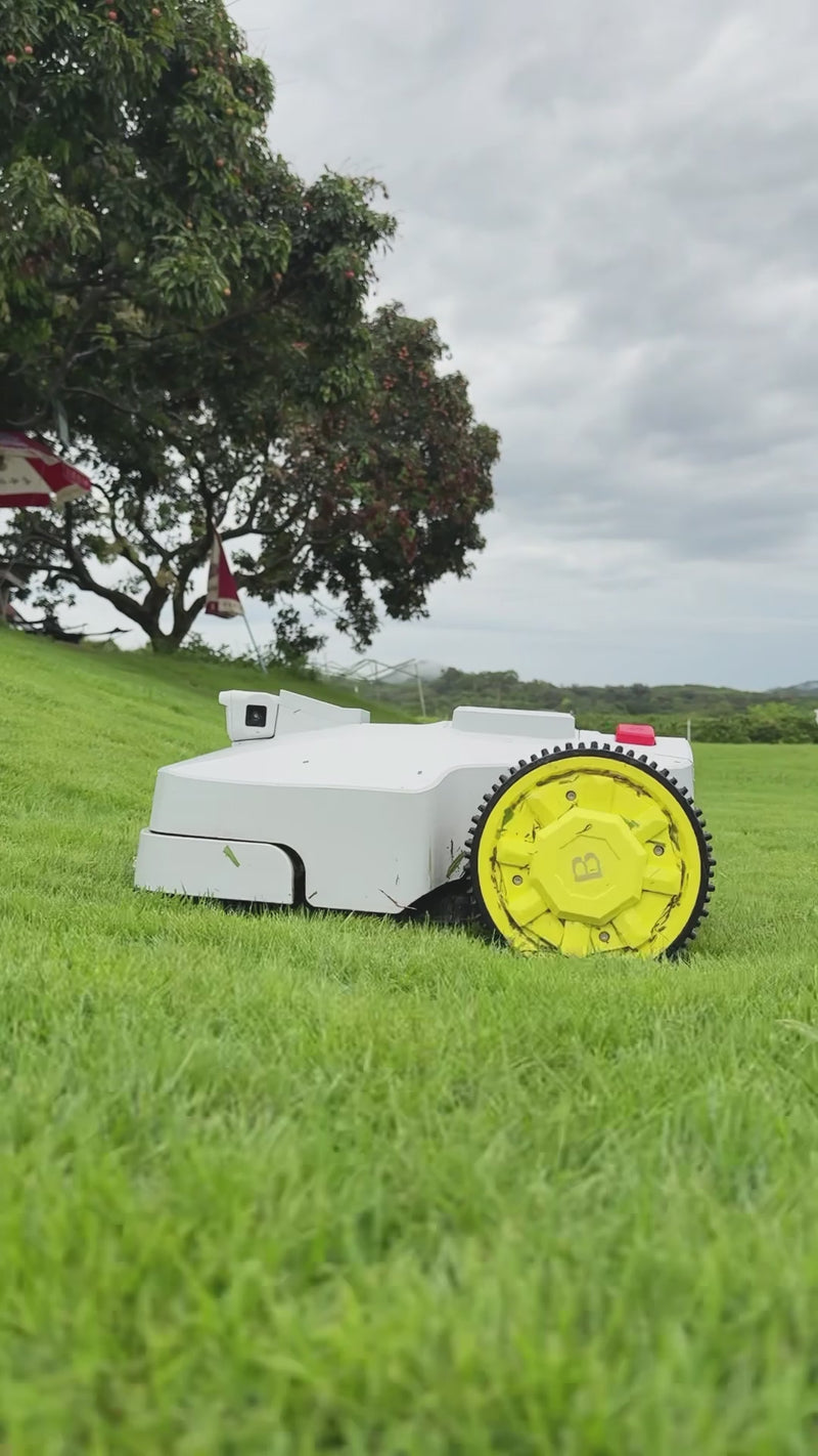 robot lawn mower go up hill easily